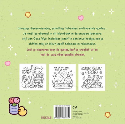 Deltas Cozy Vibes mignon livre de coloriage confortable Coco Wyo
