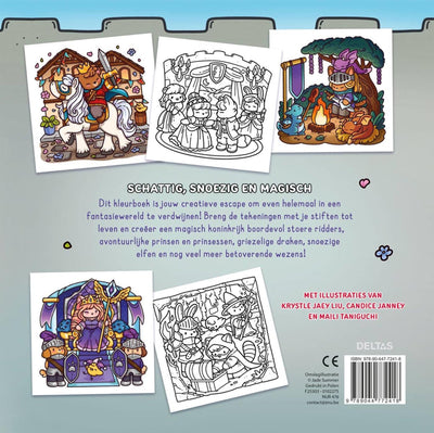 Livre de coloriage fantastique du royaume douillet de Deltas, jade