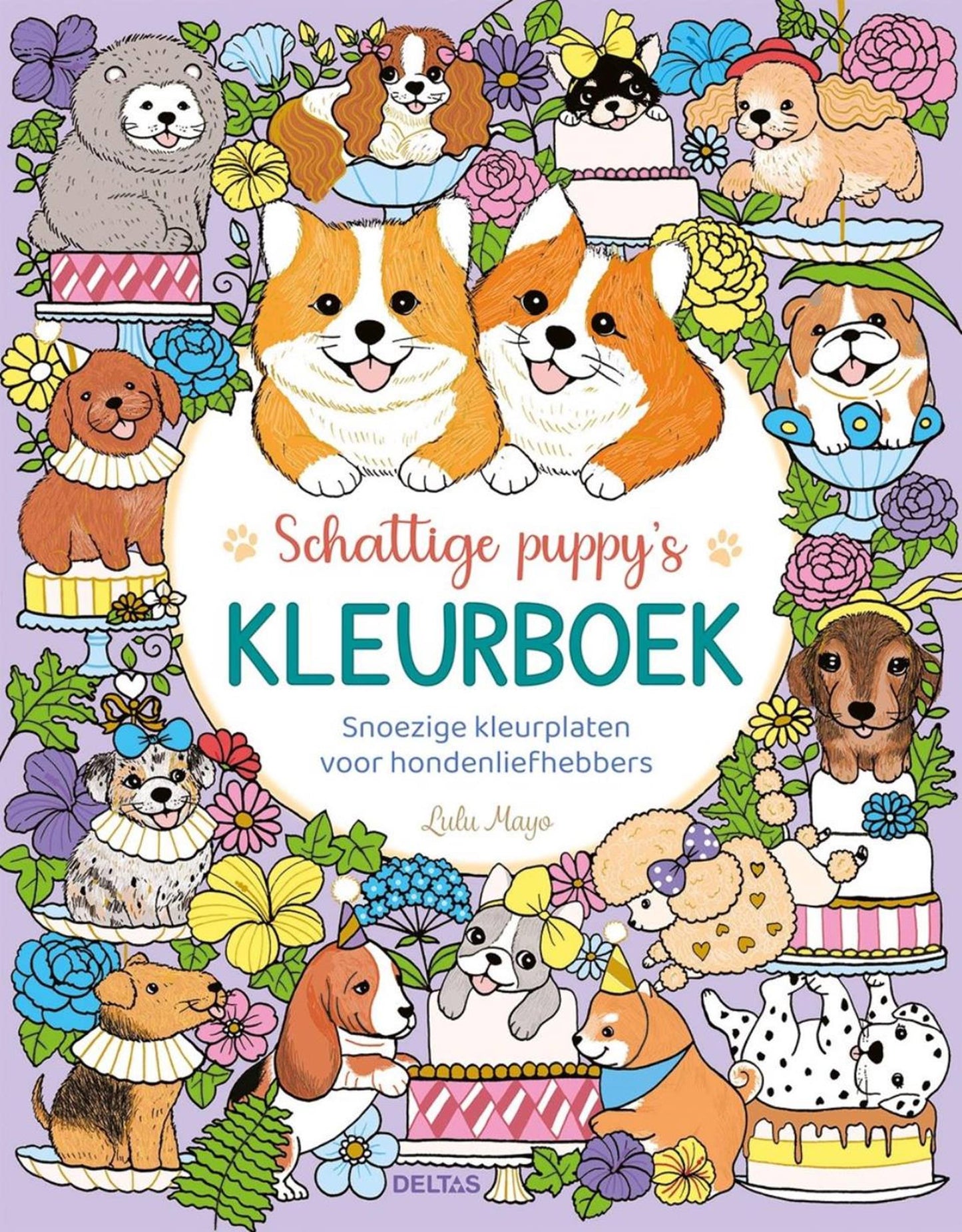 Livre de coloriage de chiots mignons Deltas