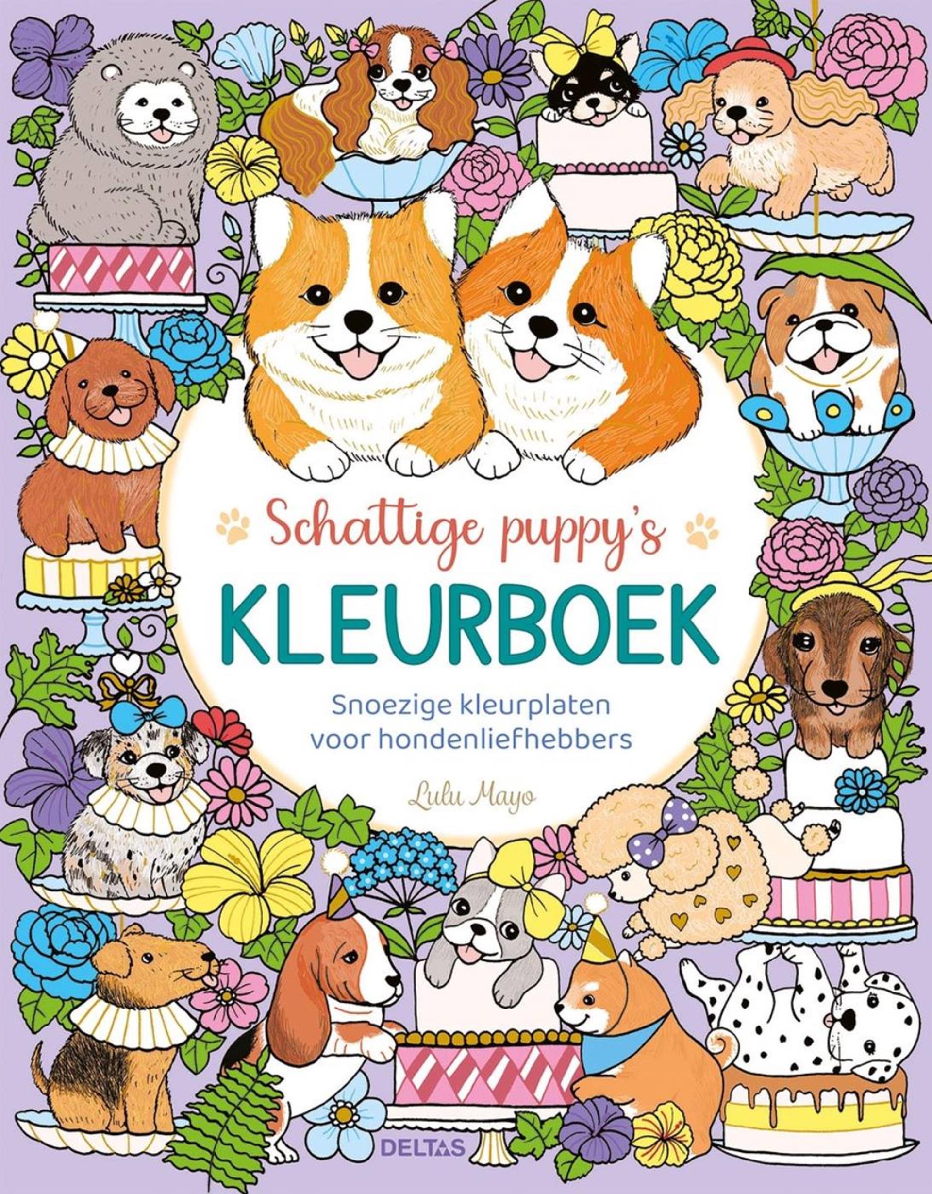 Livre de coloriage de chiots mignons Deltas