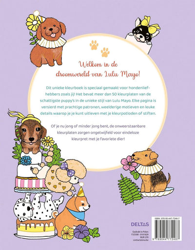 Livre de coloriage de chiots mignons Deltas