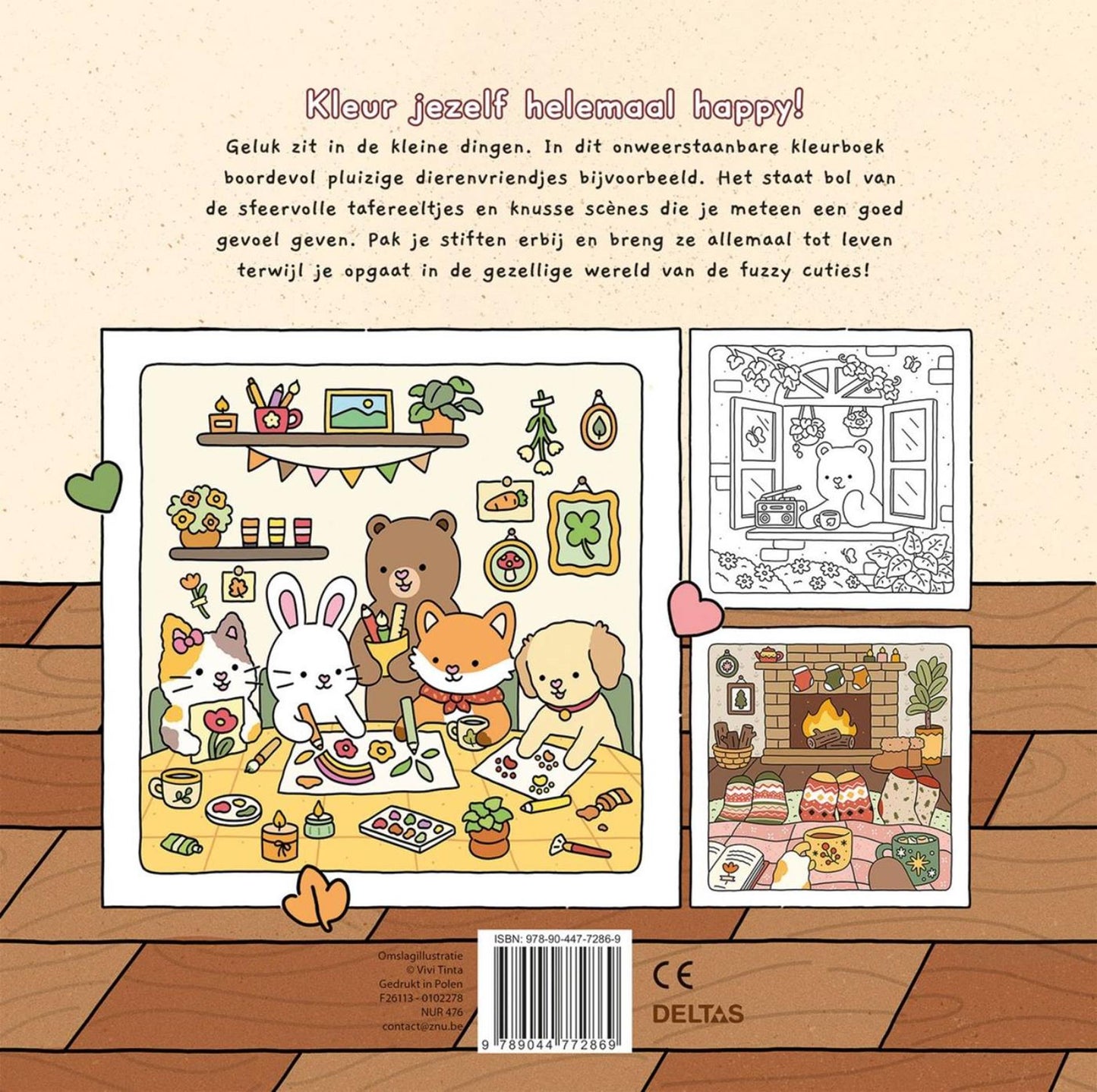 Livre de coloriage mignon et confortable Deltas Fuzzy Cuties