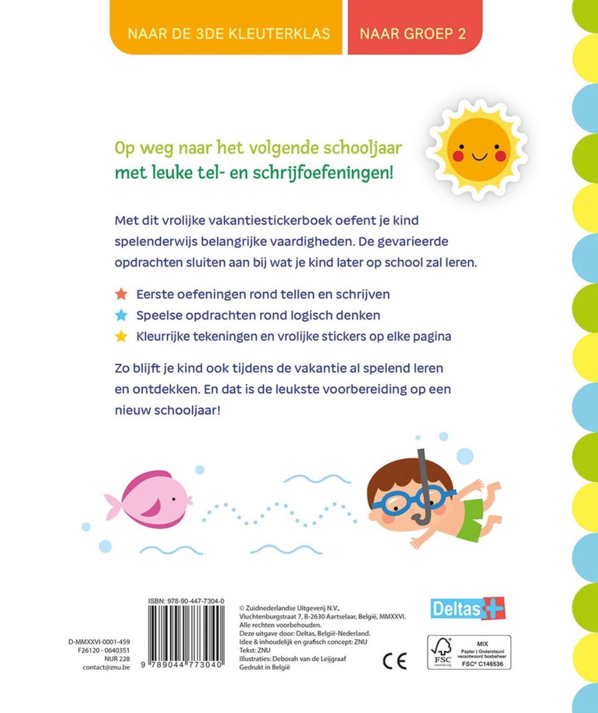 Cahier de vacances Deltas avec autocollants groupe 2