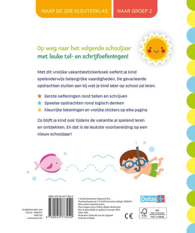 Cahier de vacances Deltas avec autocollants groupe 2