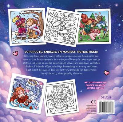 Deltas romance douillette - livre de coloriage confortable été jade