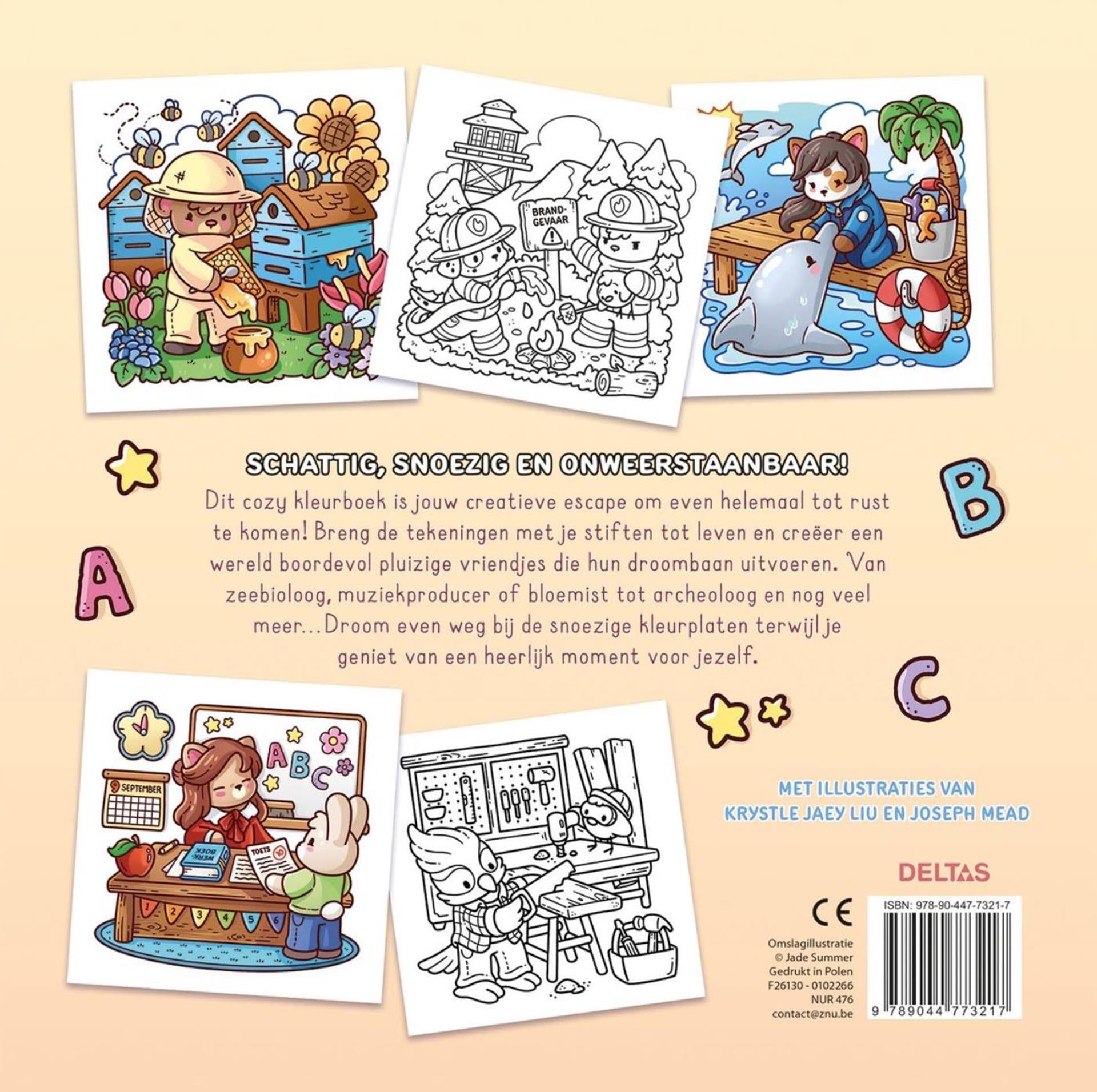 Livre de coloriage confortable Deltas Cozy Jobs - Jade Summer