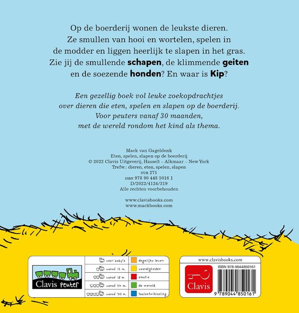 Manger, jouer, dormir à la ferme. 1+