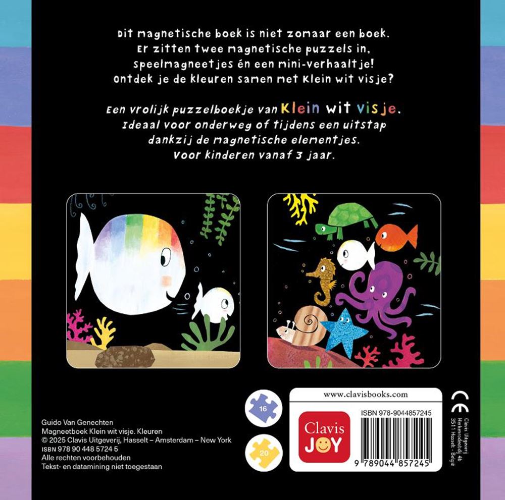 Livre magnétique petit poisson blanc. 3+