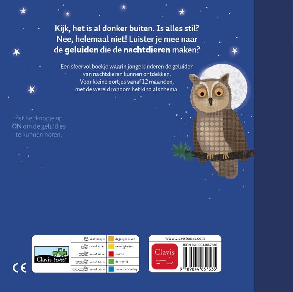 Livre sonore : les animaux nocturnes. 1+