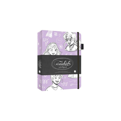 Kluitman creachick carnet de croquis lilas 21x15cm