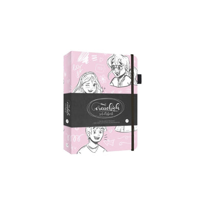 Editeur Kluitman Creachick carnet de croquis rose 21x15cm