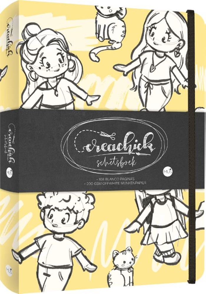 Kluitman carnet de croquis creachick jaune