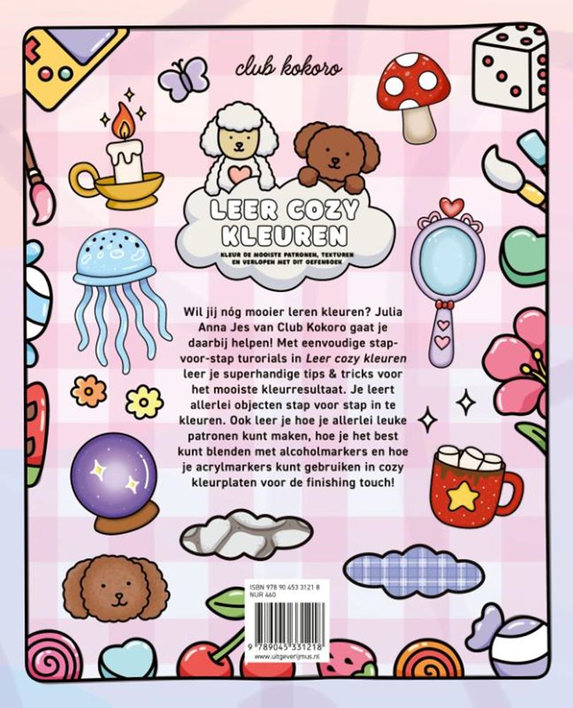 Livre de coloriage Julia Anna Jes Cosy : apprenez les couleurs douillettes -