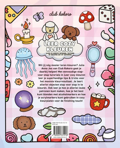 Livre de coloriage Julia Anna Jes Cosy : apprenez les couleurs douillettes -