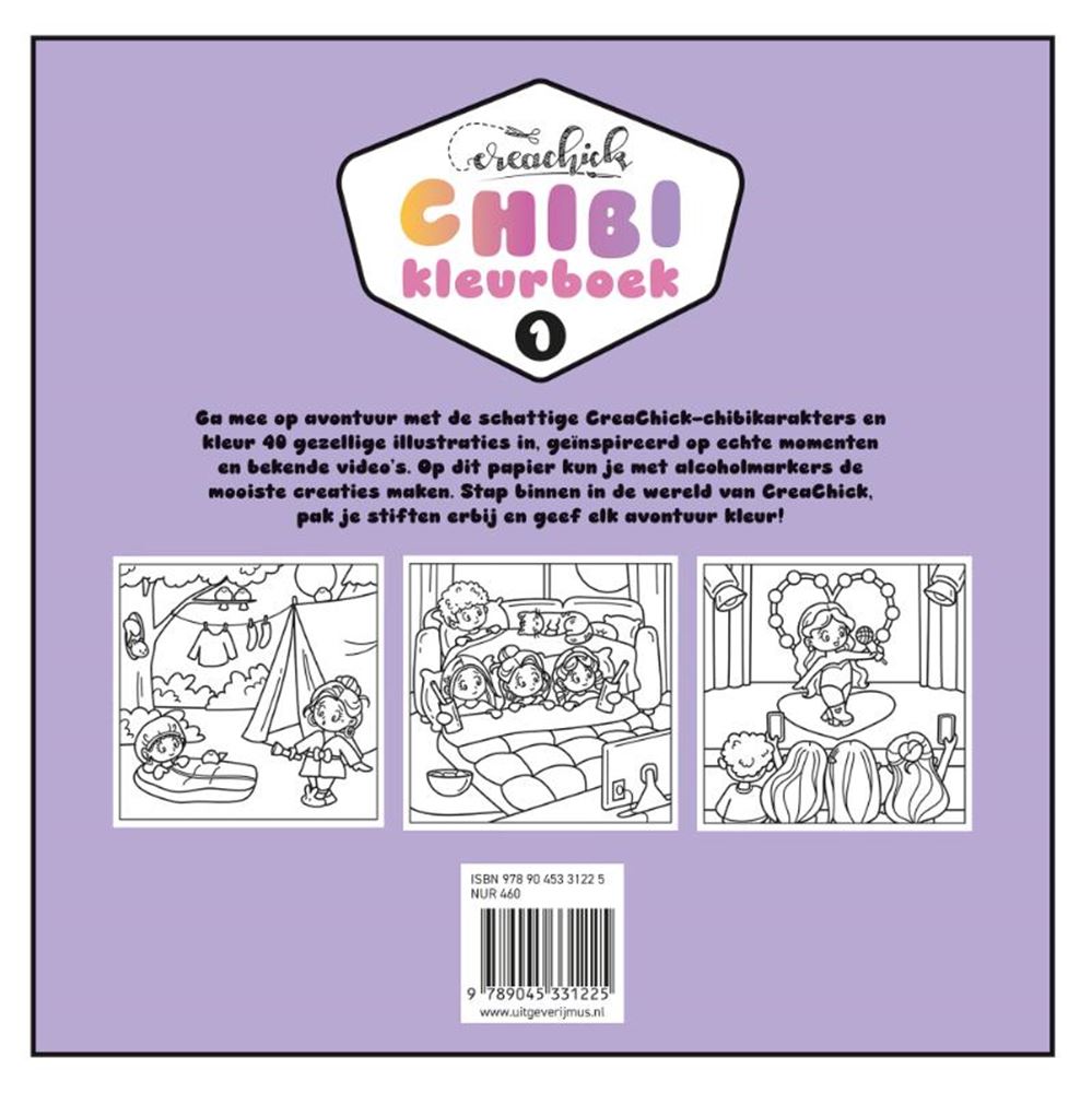 Kluitman Creachick Chibi livre de coloriage 1