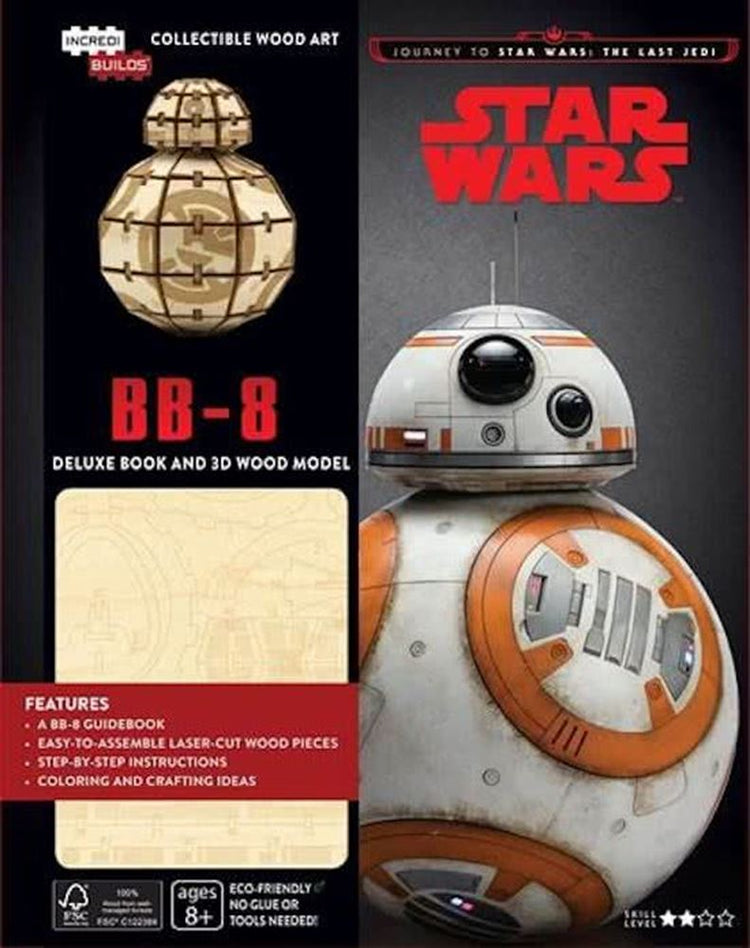 Livre de luxe Star Wars BB-8 avec modèle de construction en bois