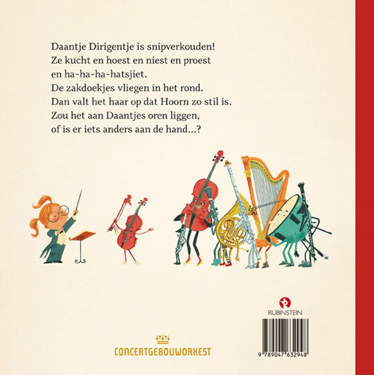 Daantje chef d'orchestre et un cor avec un