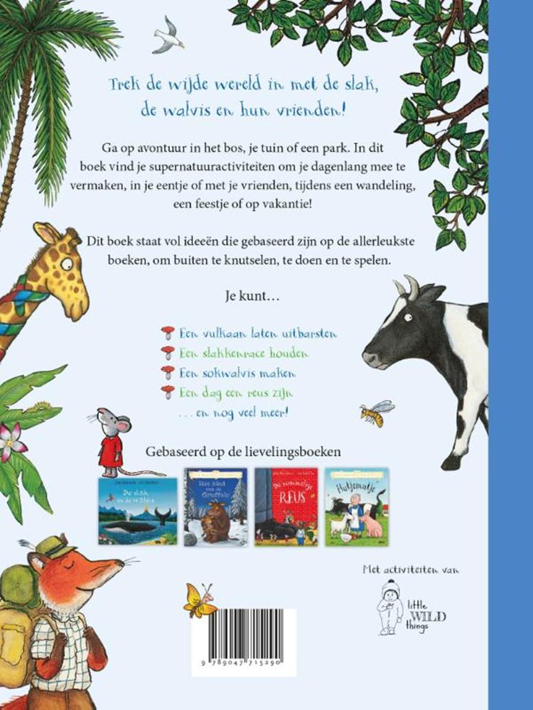 Livre d'activités de plein air Lemniscaat l'escargot et la baleine et leurs amis. 5+