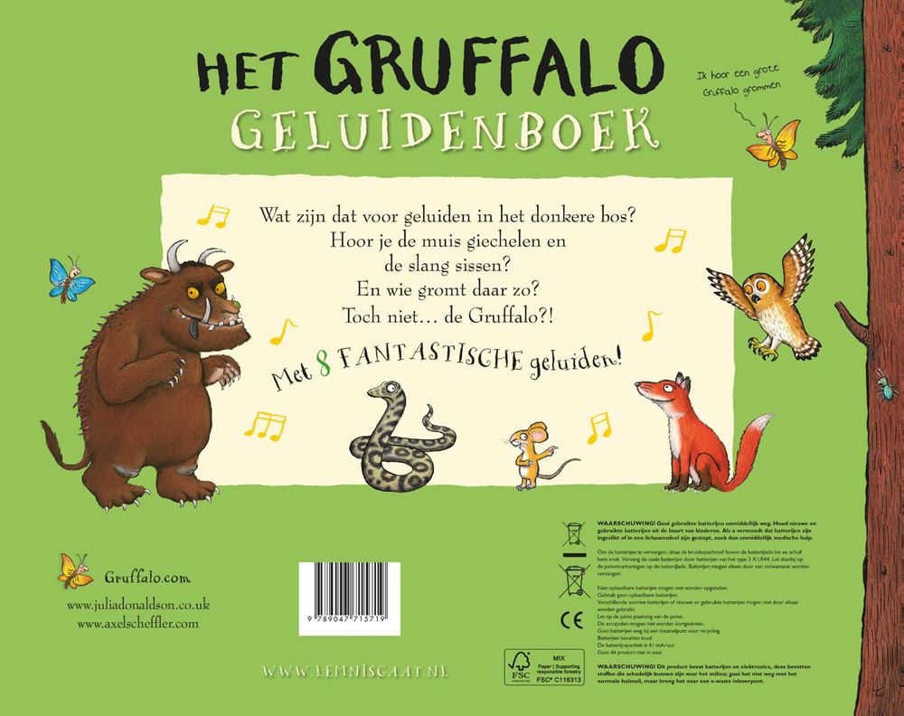 Livre de sons Gruffalo 3+