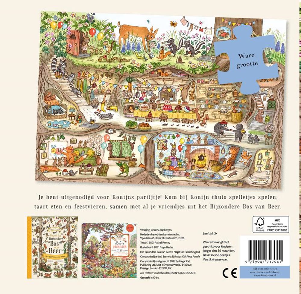 Puzzle de jeu de lapin. 6+