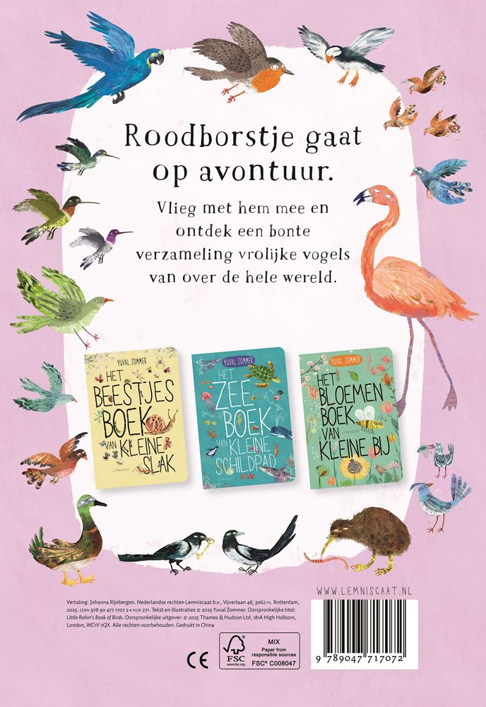 Livre cartonné : le livre des oiseaux de Robin.