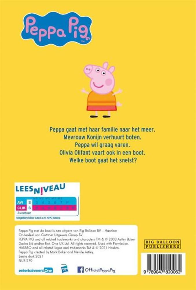 J'apprends à lire. Peppa Pig avec le bateau. av