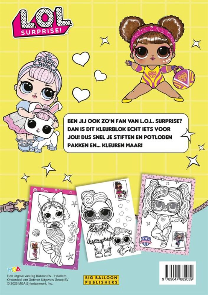 Livre de coloriage : m.o.l. surprendre! bloc de couleur 4+