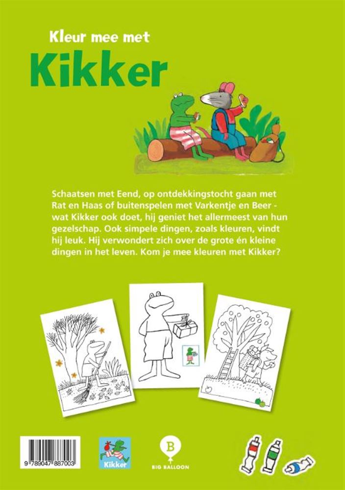Groupe d'éditeurs Gottmer couleur avec grenouille