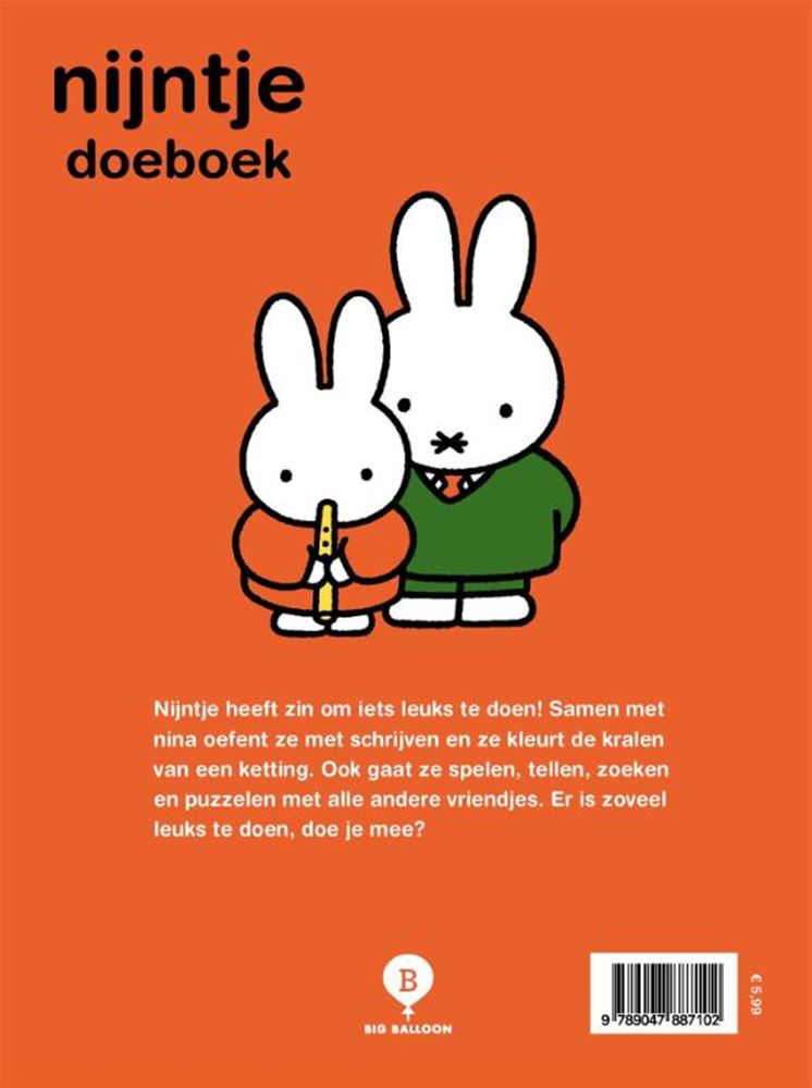 Cahier d'activités Miffy (étoiles). 2+