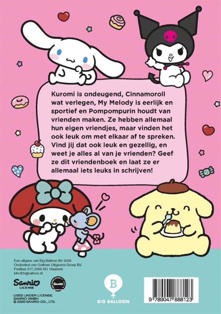Hello Kitty Cinnamoroll Friends - Livre d'amis