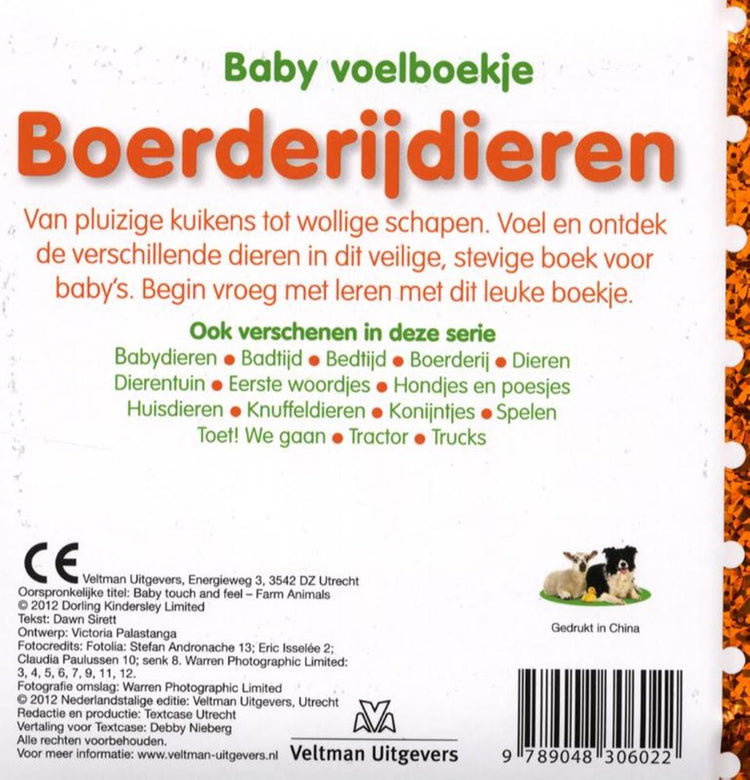 Livre tactile bébé : animaux de la ferme. 0+