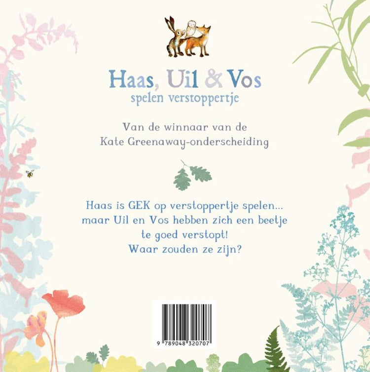 Lièvre, renard hibou jouant à cache-cache. 3+