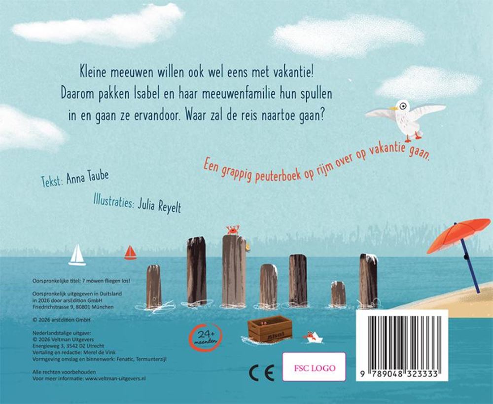 Carnet cartonné 7 mouettes en vacances ! 2+