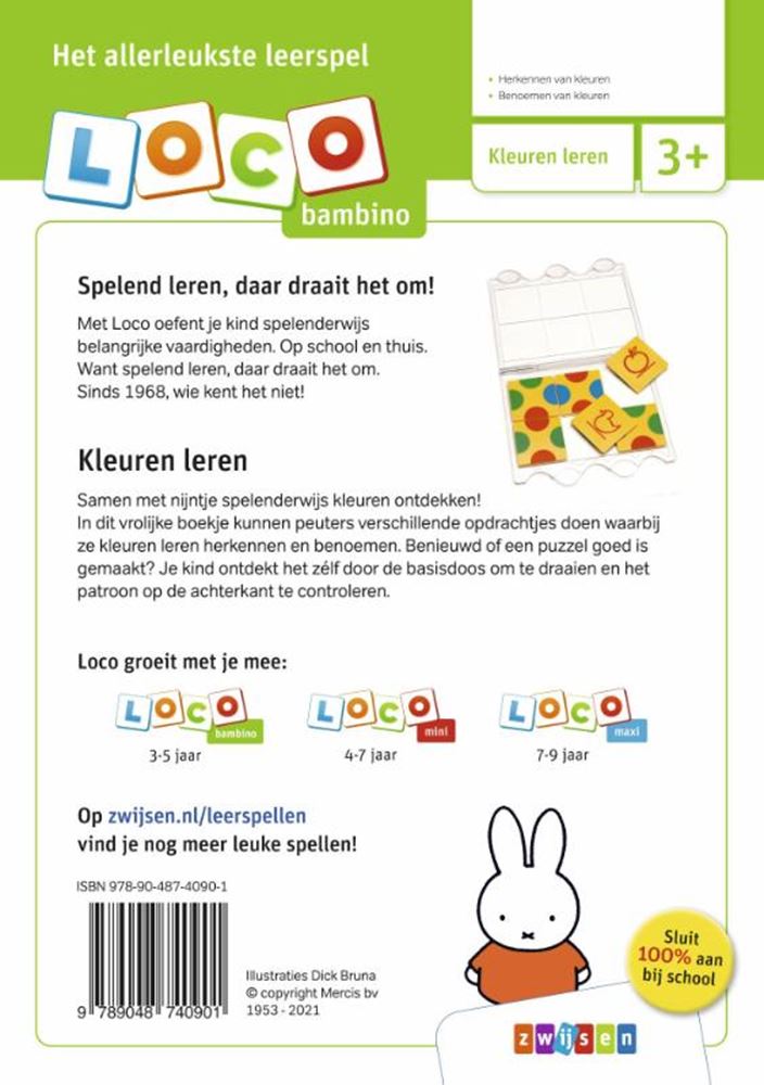 Wpg uitgevers bambino nijntje J'apprends à couleurs (3-5 ans)