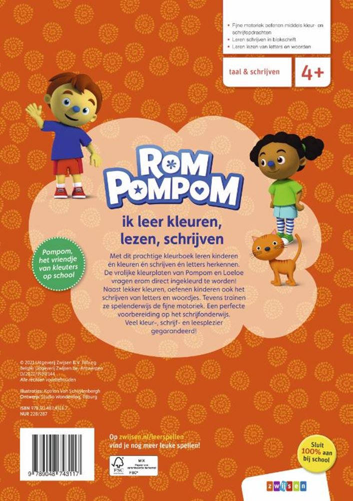Wpg uitgevers Rompompom J'apprends à lire, lire et écrire (4-6 ans)
