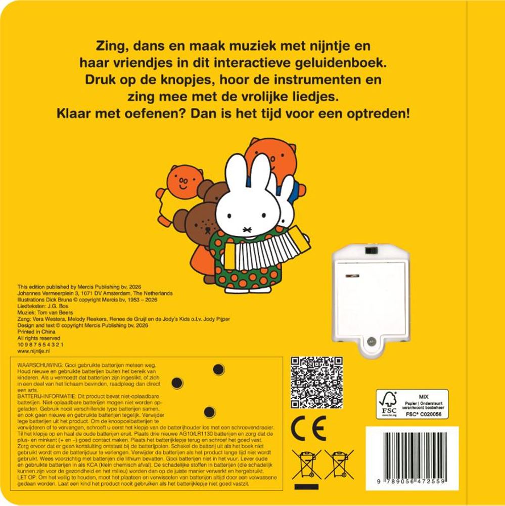 Livre sonore, danser et chanter avec Miffy
