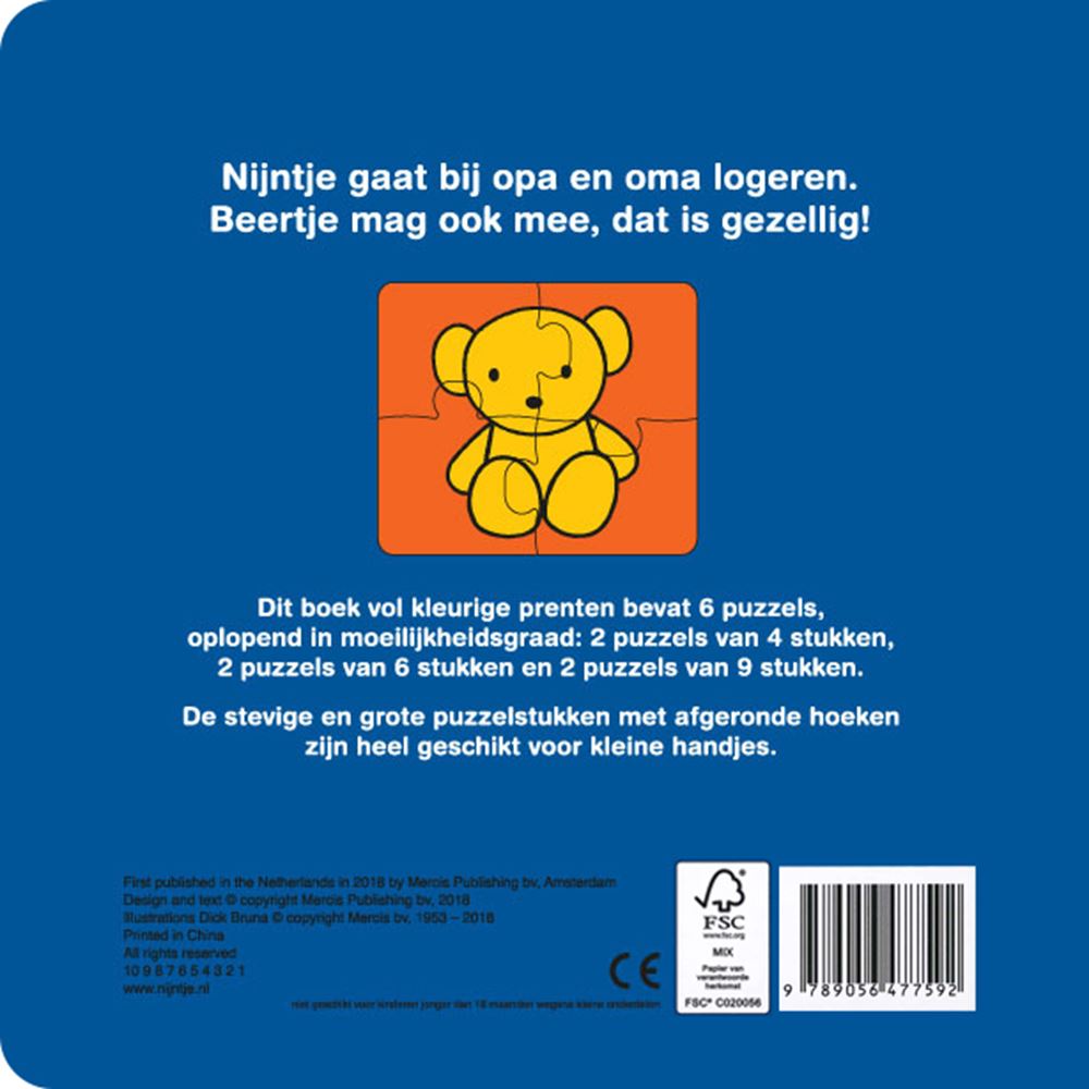 Puzzle du livre Miffy, rester avec grand-père et grand-mère | 2 pièces