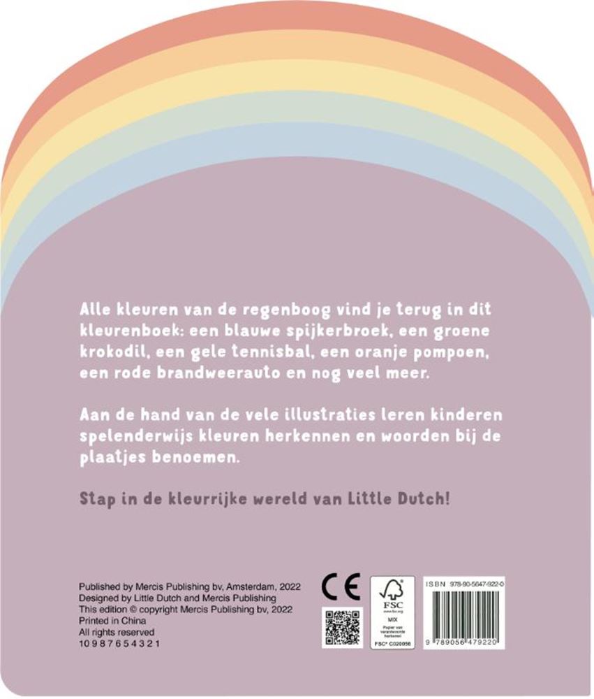 Livre Little Dutch Regenboog Color Book Cardboard