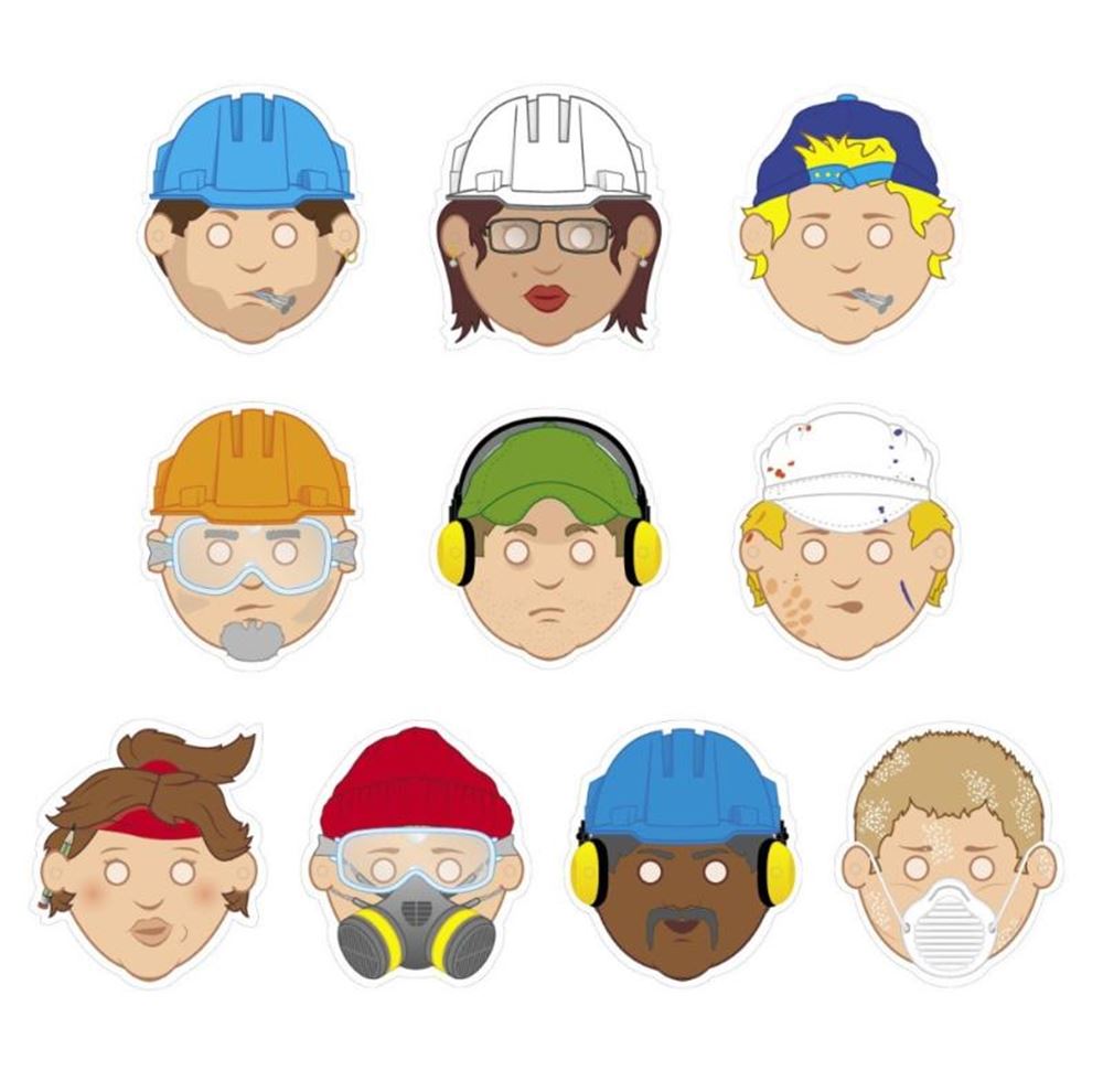 Fabrication de masques - ouvriers du bâtiment