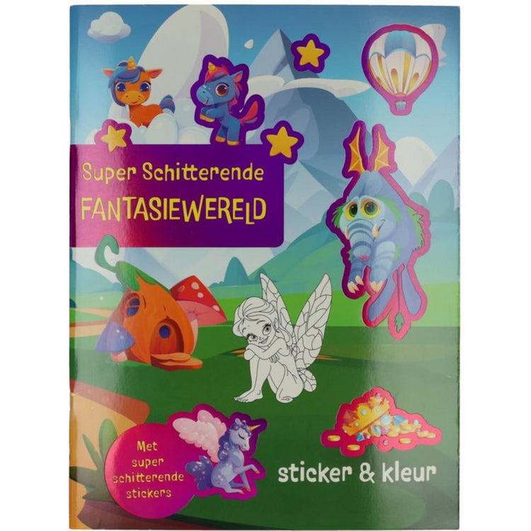 Fantaisie de livres de couleur et d'autocollants