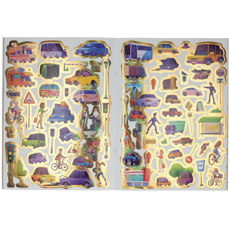 Cartes orales couleur et véhicules de livre d'autocollants