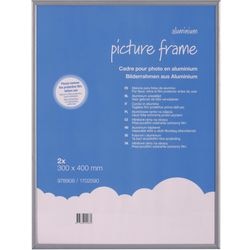 Cadre d'échange en aluminium et plexiglas antireflet 30x40cm gris