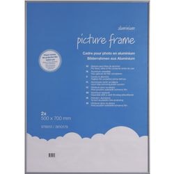 Cadre d'échange en aluminium et plexiglas antireflet 50x70cm gris