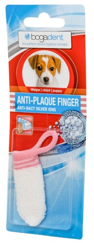 Chiot brosse à dents de doigt de plaque bogadent