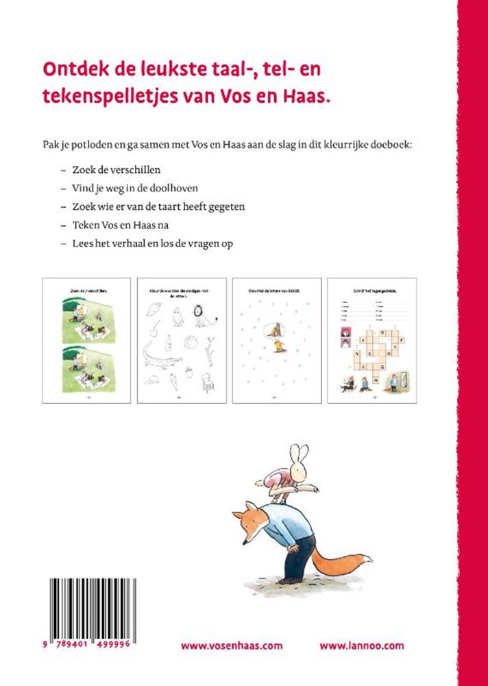 Renard et lièvre - le cahier d'activités super épais 6+