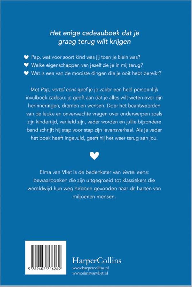 Elma van Vliet, dis-moi - papa, dis-moi - journal