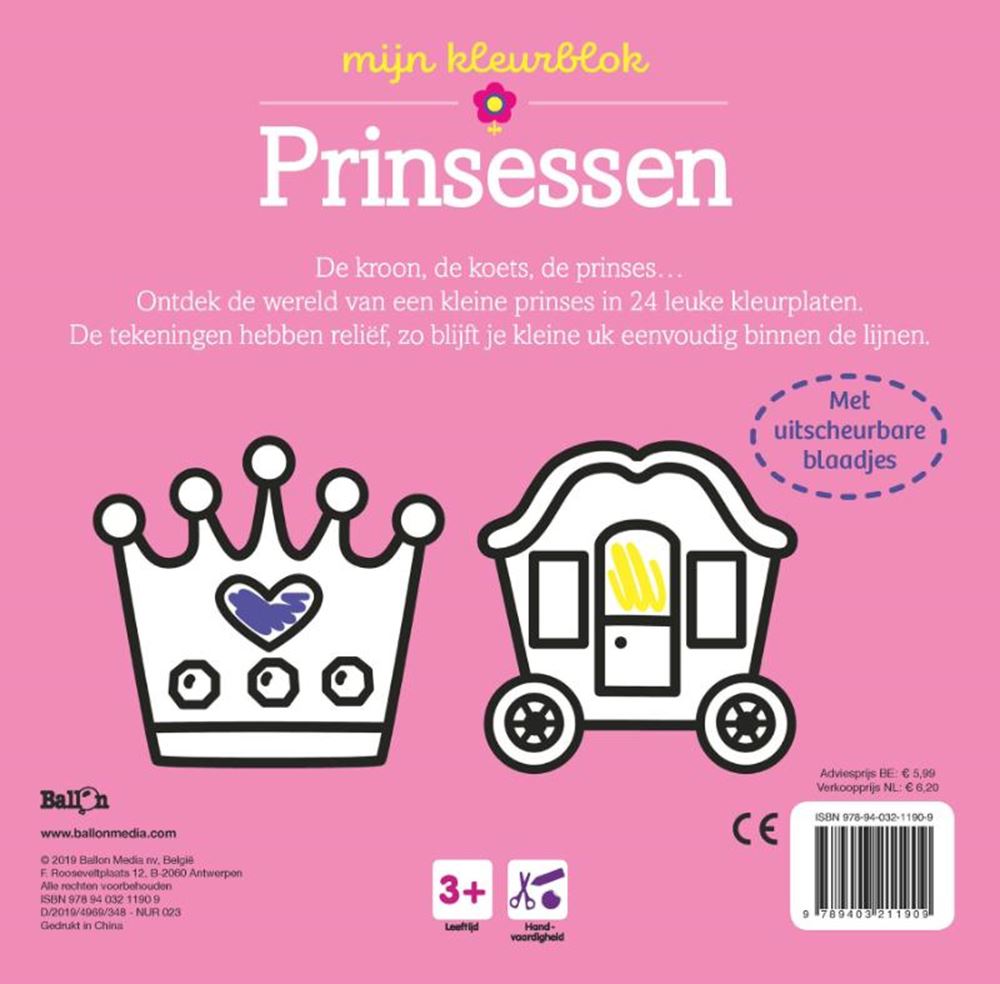 Livre Color Block Princesses Dikke Lignes