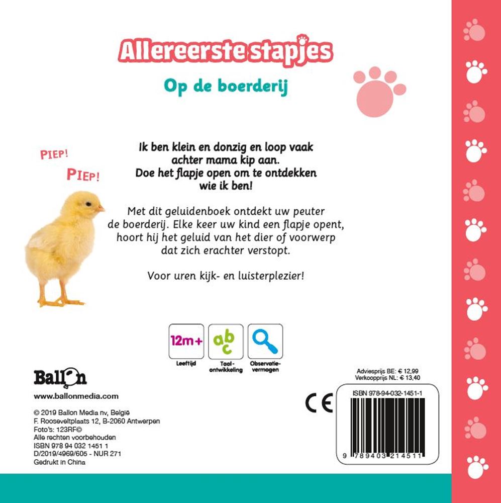 Livre de sons d'éditeur standard - à la ferme