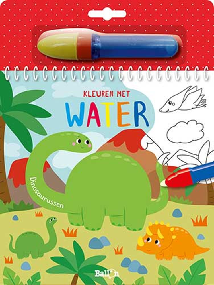 Coloriage à l'eau : dinosaures. 4+