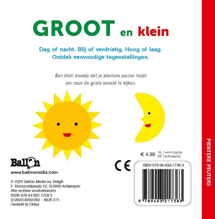 Livre cartonné pour tout-petits Bright Publisher standard - grand et petit